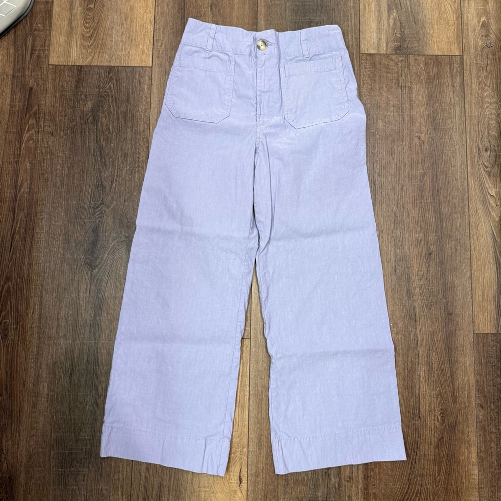 Maeve Lilac Wide-Leg Trousers